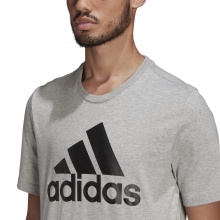 adidas Freizeit Tshirt Essentials Big Logo (100% Baumwolle) grau Herren